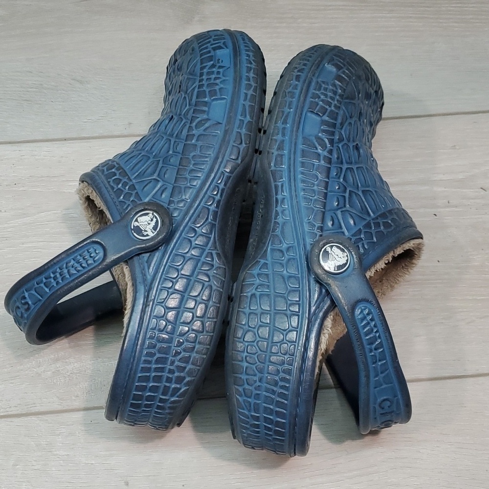 Crocs Women Comfort Crocskin Insulated lined Clogs Mule shoes sz 5 - Picture 8 of 11